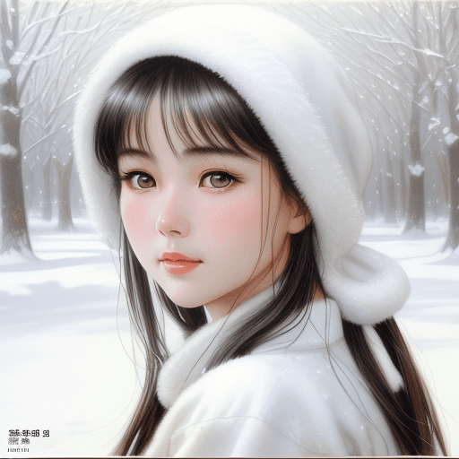 AI generated: close-up photo, in the style of xiaofei yue, snow scenes, steve hanks, white and silver, normcore, c...