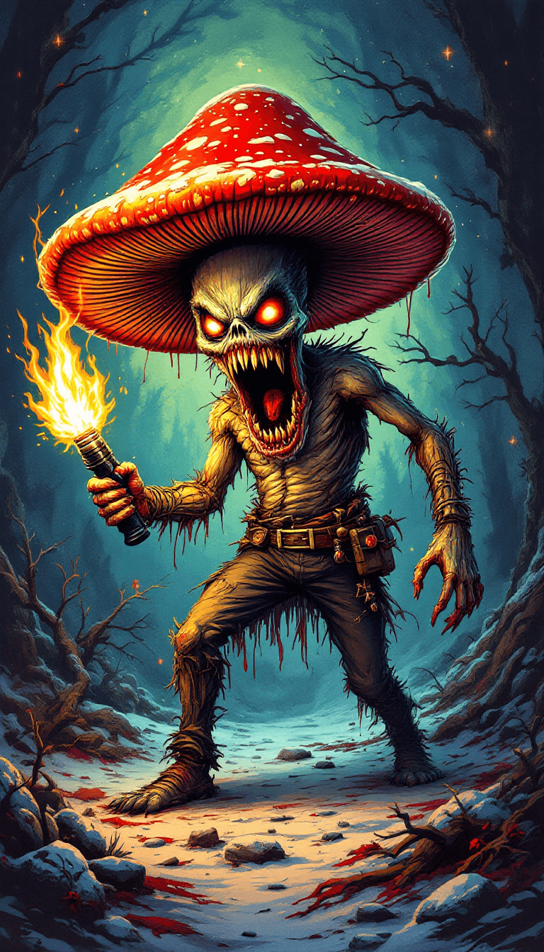 AI generated: "flawless vector christmas horror art on the diverse christmas background, a full body screaming cra...