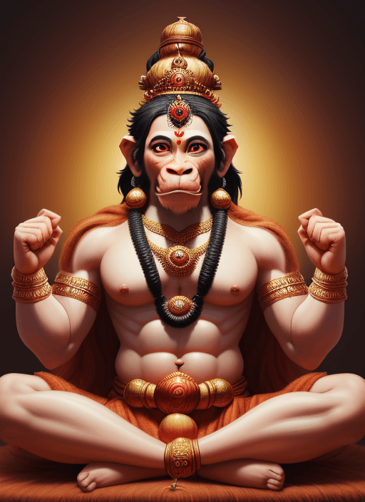 AI generated: lord hanuman realistic