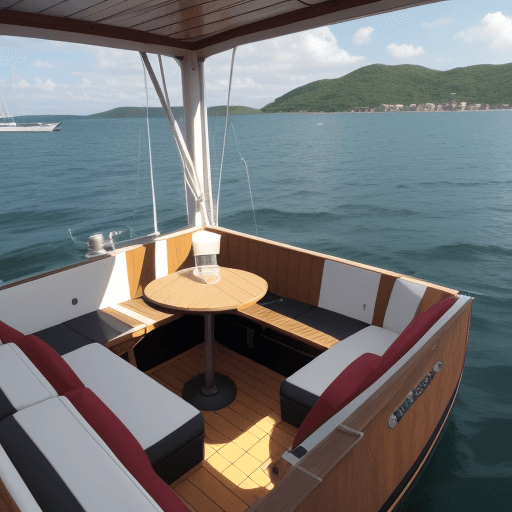 AI generated: bote in the see