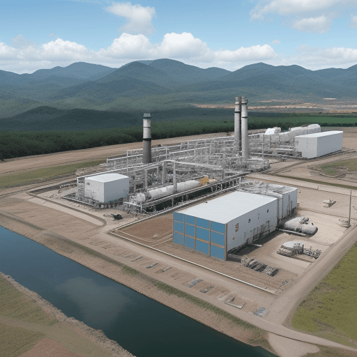 AI generated: Imagen realista de un polígono industrial