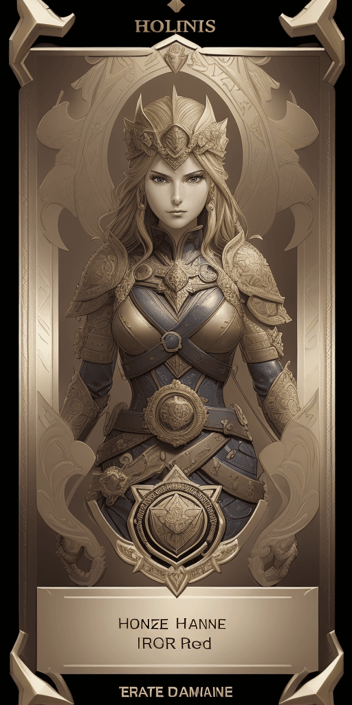 AI generated: "Heroes Bronze Card"16k4d rfktrstyle  "Craft a highly detailed heroes gold card fit for "Bronze" col...