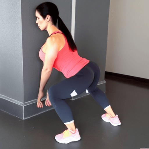 AI generated: ((Dibujo Silueta lineal)) Mujer haciendo un squat de perfil con pesas