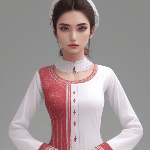 AI generated:  clothing made of pure cotton with great precision and dazzling detail
