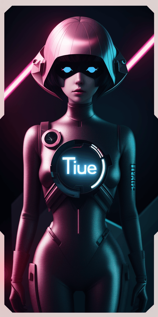 AI generated: Text girl, eye background, foil toy, 8K, ISO100, futurism, future, VAEs