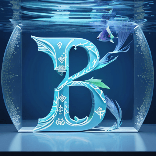 AI generated: the letter A that looks like beta fish fins 