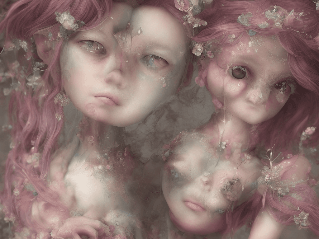 AI generated: An adorable beautiful fairy , perfect face !!! Normal anatomy!!!by Nicoletta Ceccoli ,bioluminiscent...