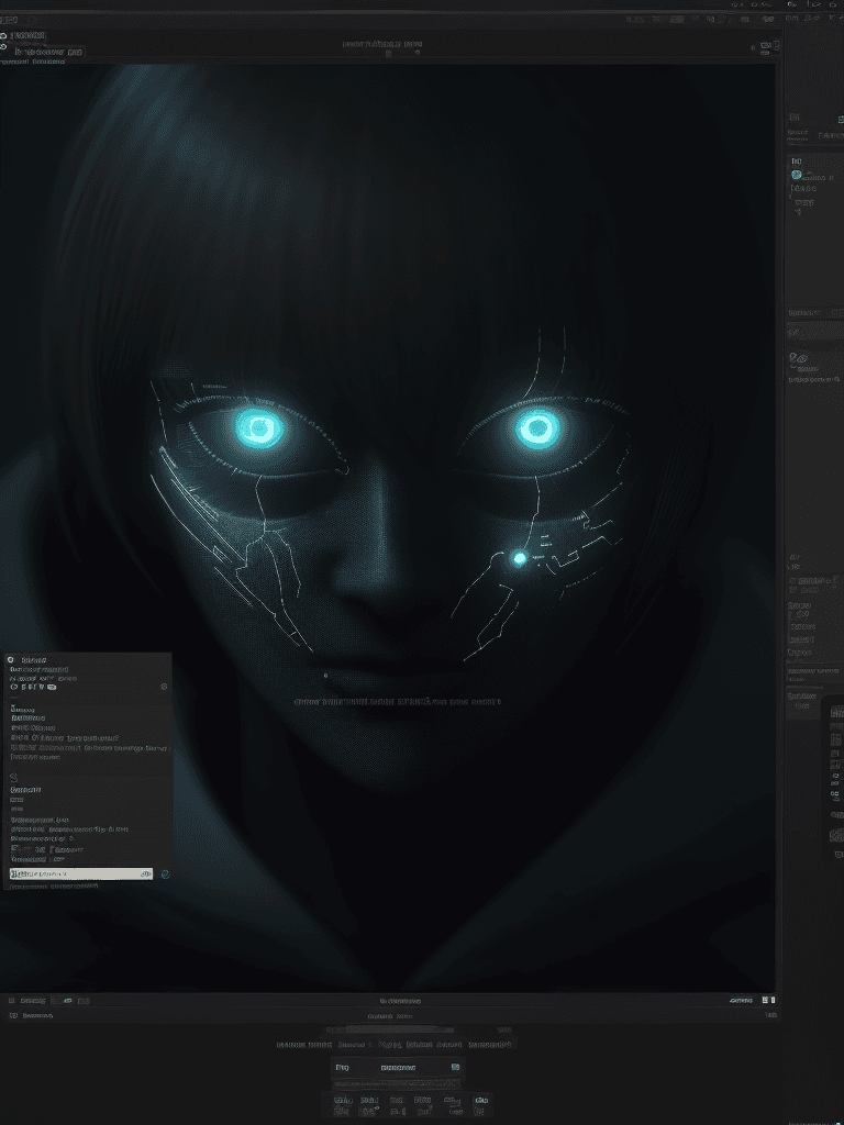 AI generated: A close-up of a glitchy computer screen, zooming in on the chatroom interface labeled “The Silent Ga...