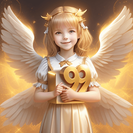 AI generated: You can describe the image like this:

"A young girl dressed in an angel costume with wings, holding...