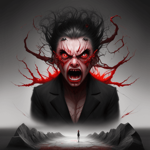 AI generated: Art surrealism hate anger rage fear beautiful, Concept art