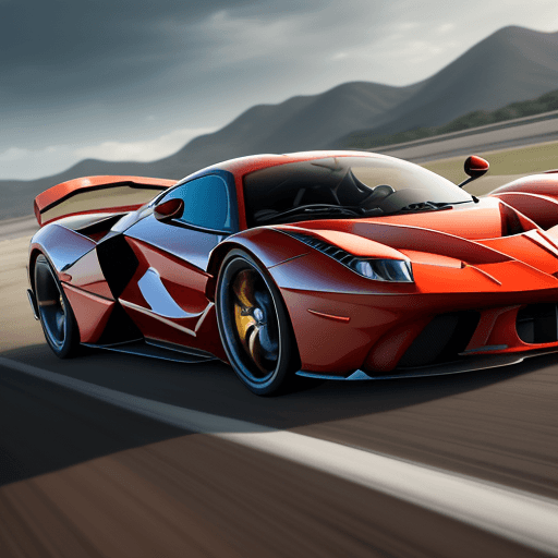 AI generated: cinematic CG 8k wallpaper, action scene from Hot Wheels tabletop racing game, from Forza Horizon 5, ...