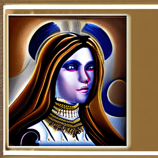 AI generated: Goddess close-up portrait