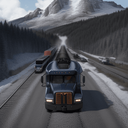 AI generated: Hyper realistic eye level ce fut un accident tragique, le los alamos express ecrasé par les gravat d...