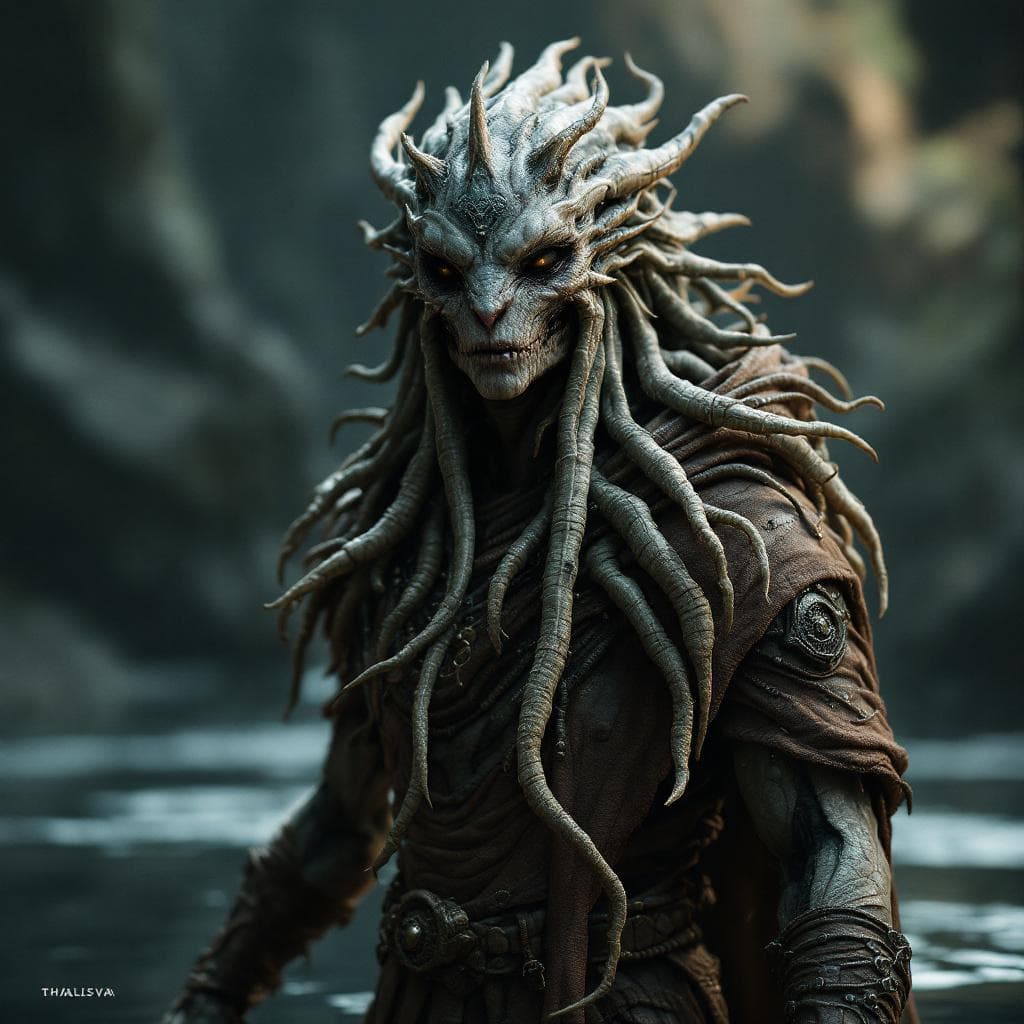 AI generated: Create unique, fleshly, organic, human-like species, Male and Female, that match this description. T...