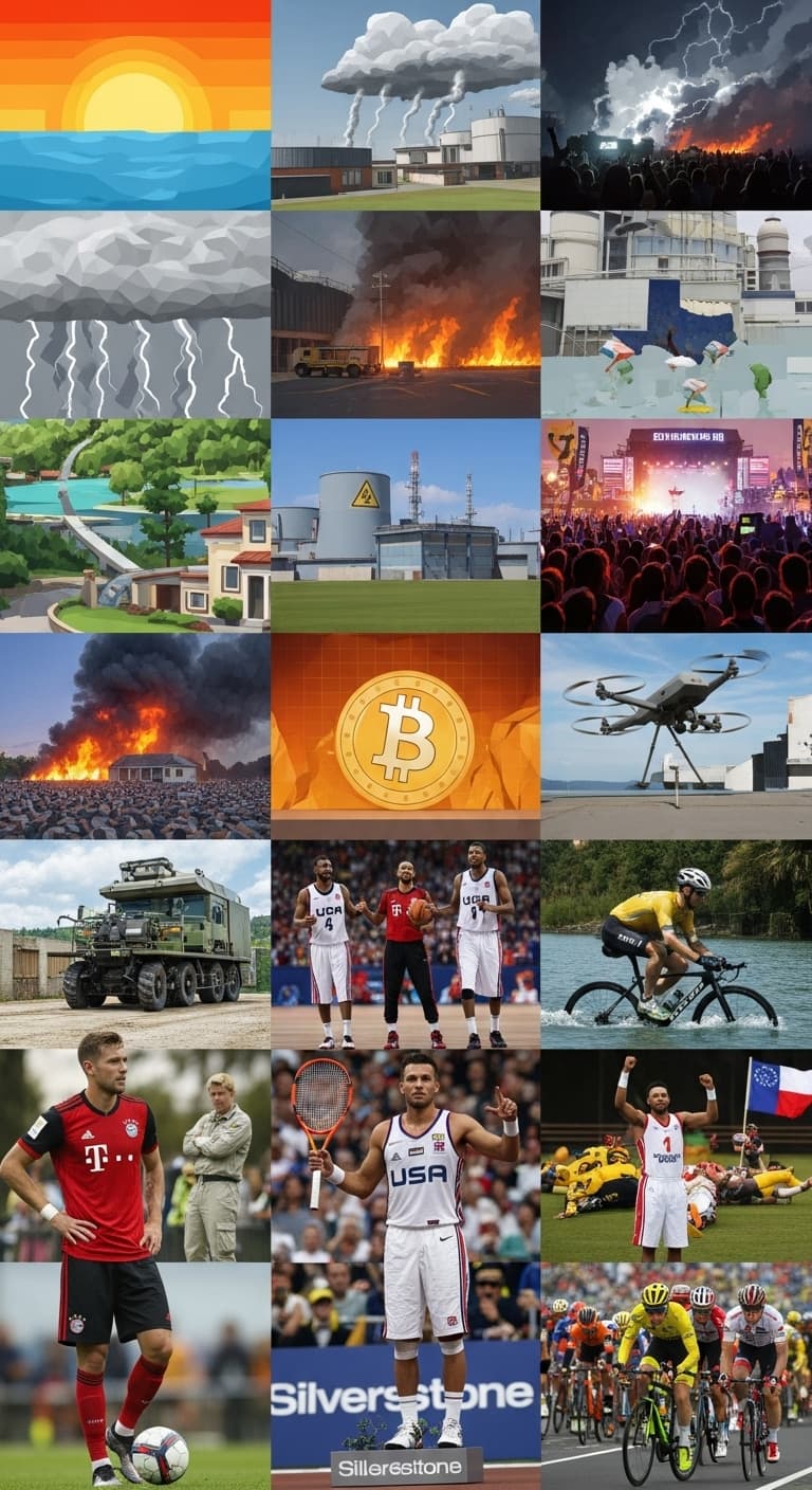 AI generated: A collage of global events, low-poly but intricately detailed, capturing the urgency of our times: A...