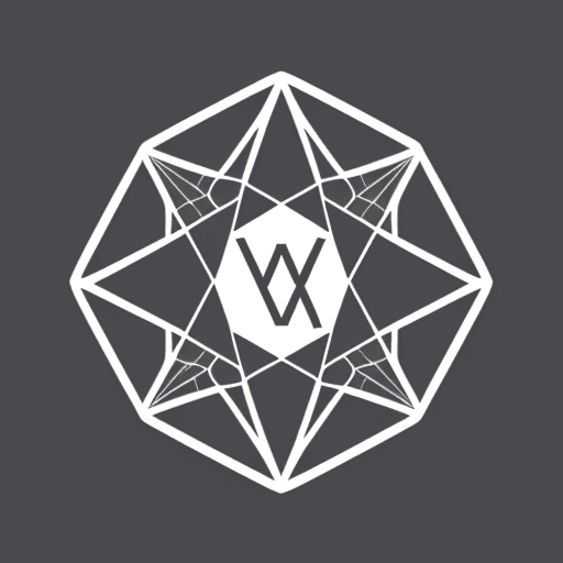AI generated: web, vorono, hexagon,P,,logo
