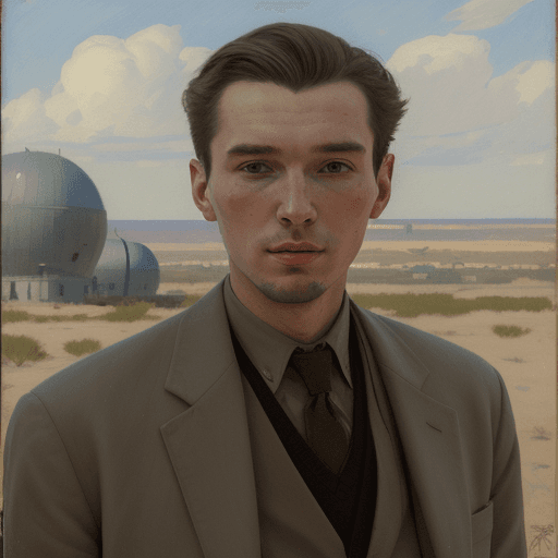 AI generated: Portrait of an Alien  , Valentin Serov , Coby Whitmore , Bruce McCall , Antonio Gisbert , Vasily Pol...