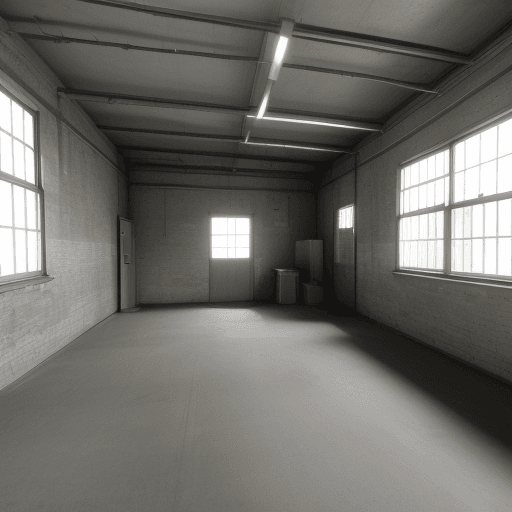 AI generated: a photo of engine locmotive house empty
