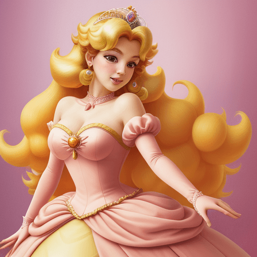 AI generated: Art,  princess peach