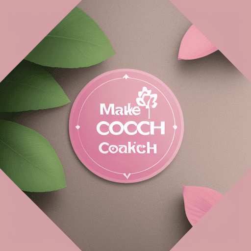 AI generated: make relationship and life coach logo ,pink color ,beautiful , connected with nature, 