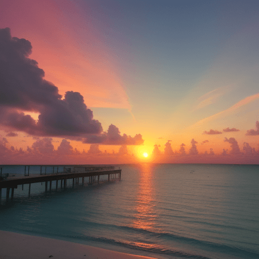 AI generated: Sunset in miami