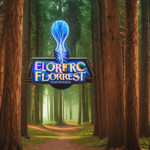 AI generated: Electric forest 