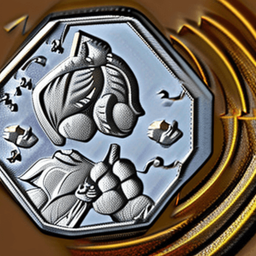 AI generated: a coin in deep space