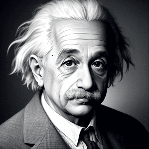 AI generated: Very realistic portrait of Albert Einstein that is very curious about a new question he cannot resol...