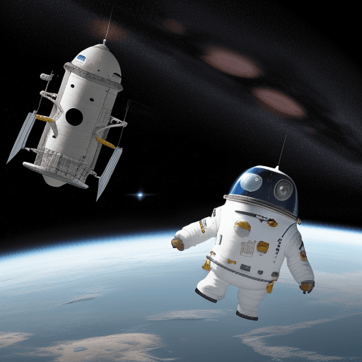 AI generated: José  en el espacio jugando con  pou 