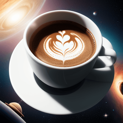 AI generated: a coffee cup and  space