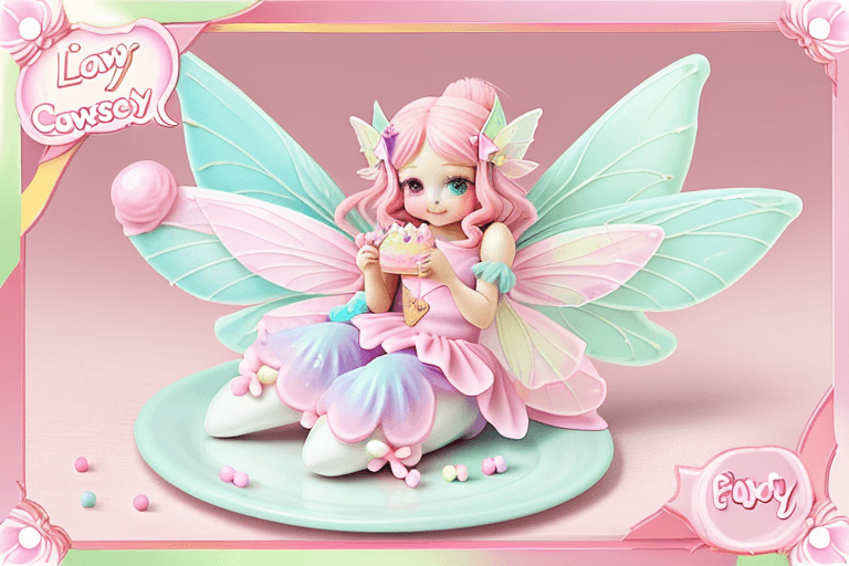 AI generated: fairy pastel lovely sweet candy