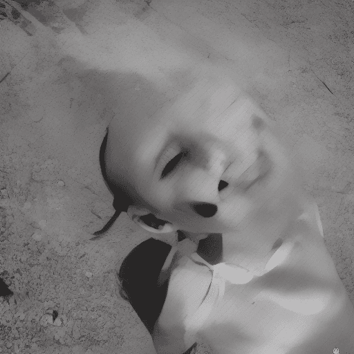 AI generated: A young girl, elated, chest shot, direct sunlight, photorealistic, the low-purity tone