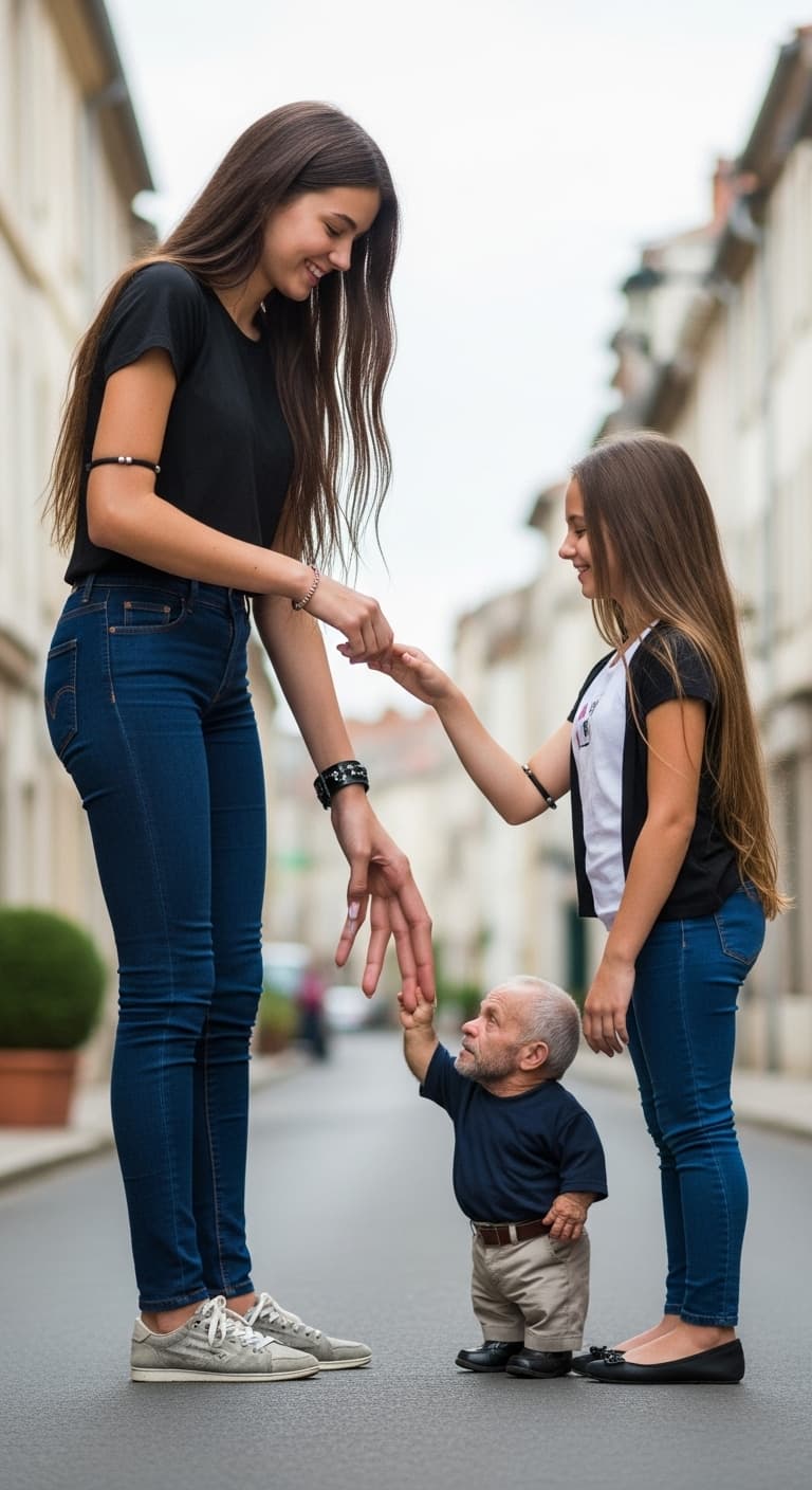 AI generated: Créer une image photoréaliste d'1 très grande jeune fille longiligne brune de 15 ans nommée Lola, qu...