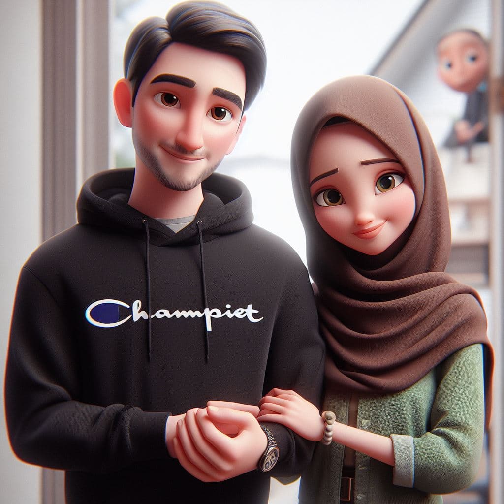 AI generated: Disney Pixar film poster, a man with short hair, handsome and kind wearing a brown long-sleeved bati...