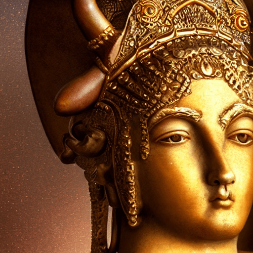 AI generated: goddess close-up portrait ribcagel