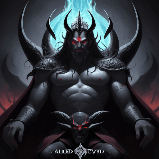 AI generated: An Almighty God of evil in his evil realm