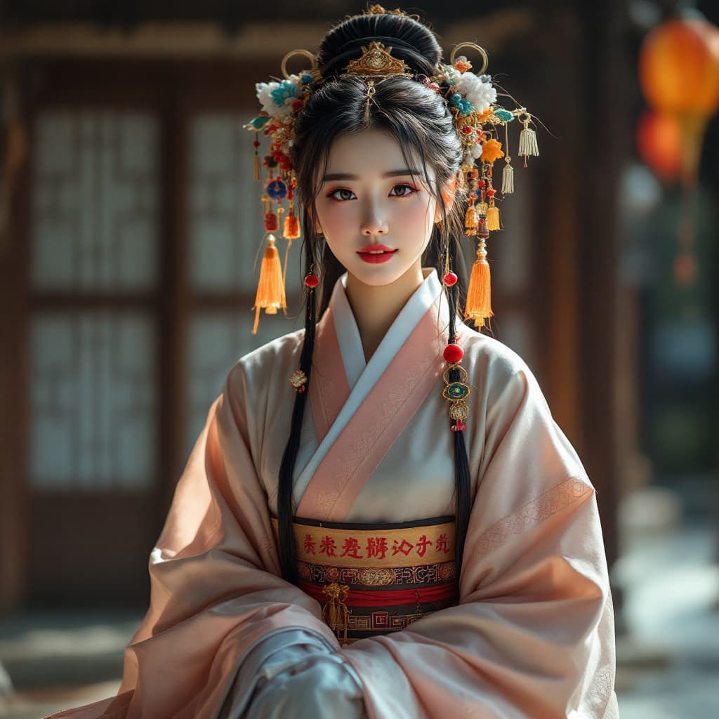 AI generated:  A south korean woman in her native attire