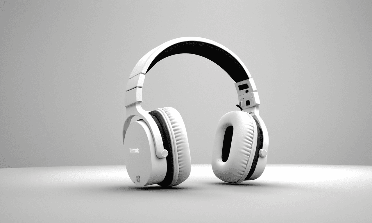 AI generated: a white headphone, an ambient occlusion render, inspired by Carl Gustaf Pilo, featuring brains, neur...