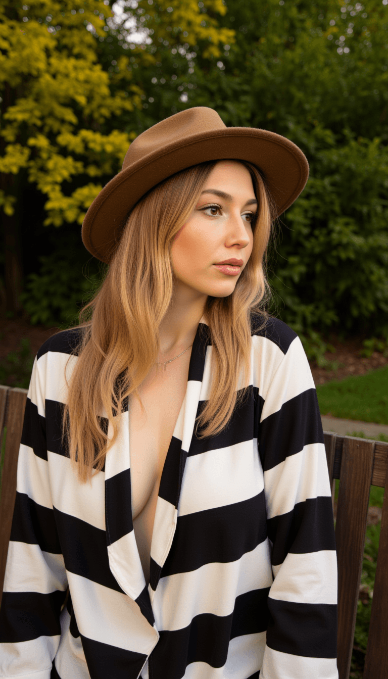 AI generated: A woman with long blonde hair is captured in a moment of quiet contemplation. She's dressed casually...