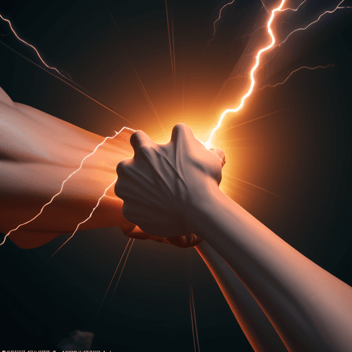 AI generated: photo of a gear 5 luffy grabbing lightning on his hand, ultra realistic, unreal engine 5,cinematic