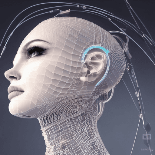 AI generated: High rcomplex 3d render ultra detailed of a beautiful porcelain profile woman andriod face, cyborg, ...