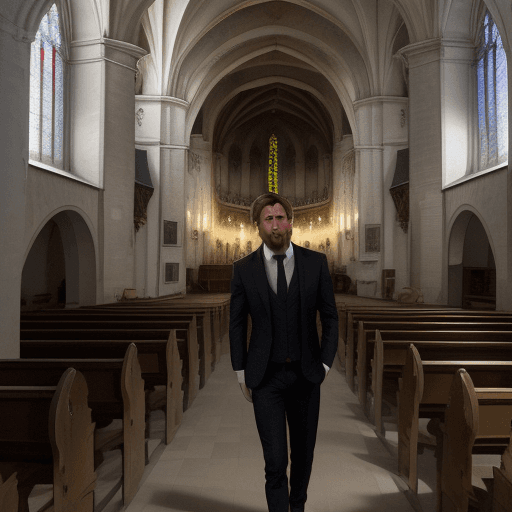 AI generated: messi dans l'eglise