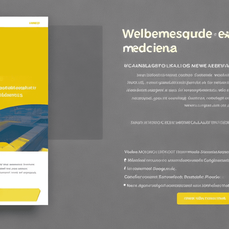 AI generated: website design for Podiatric medical school, background color Sunny yellow, home page, simple design...