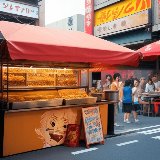 AI generated: street food anime style