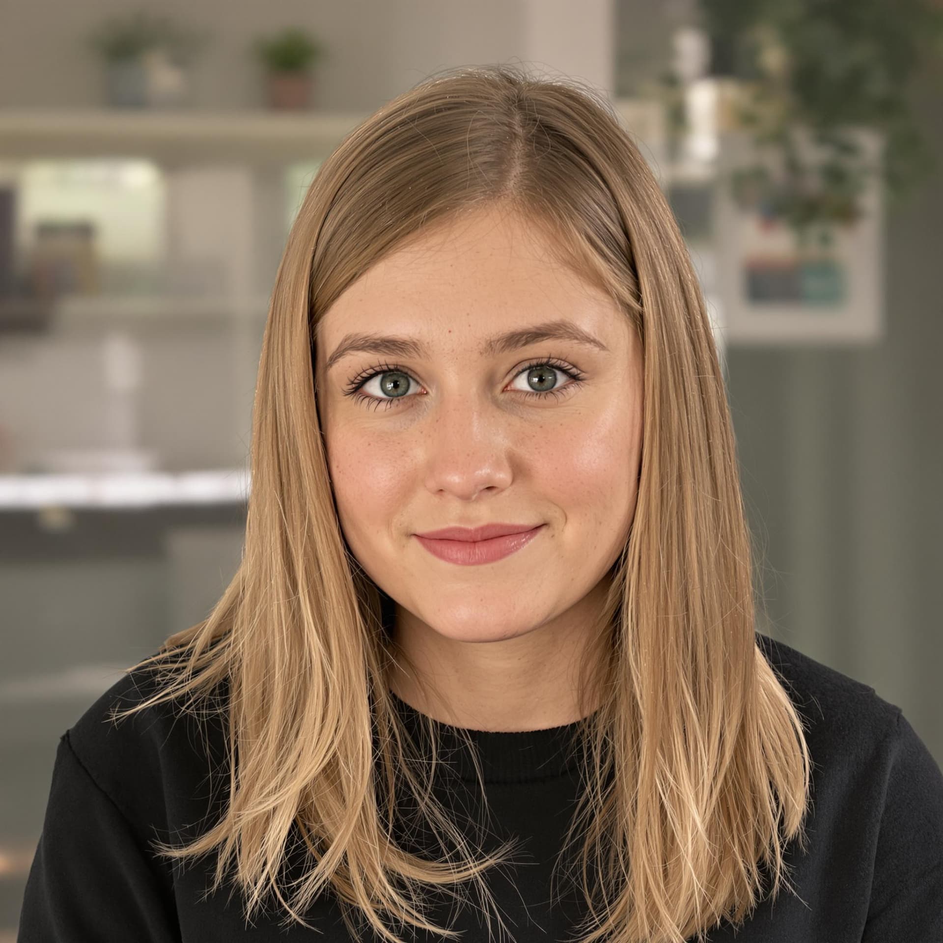 AI generated: full portrait of a young 
woman 25 years old with normal appearance black heels