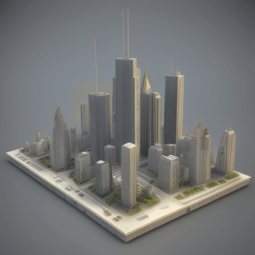 AI generated: Computer 3D city 