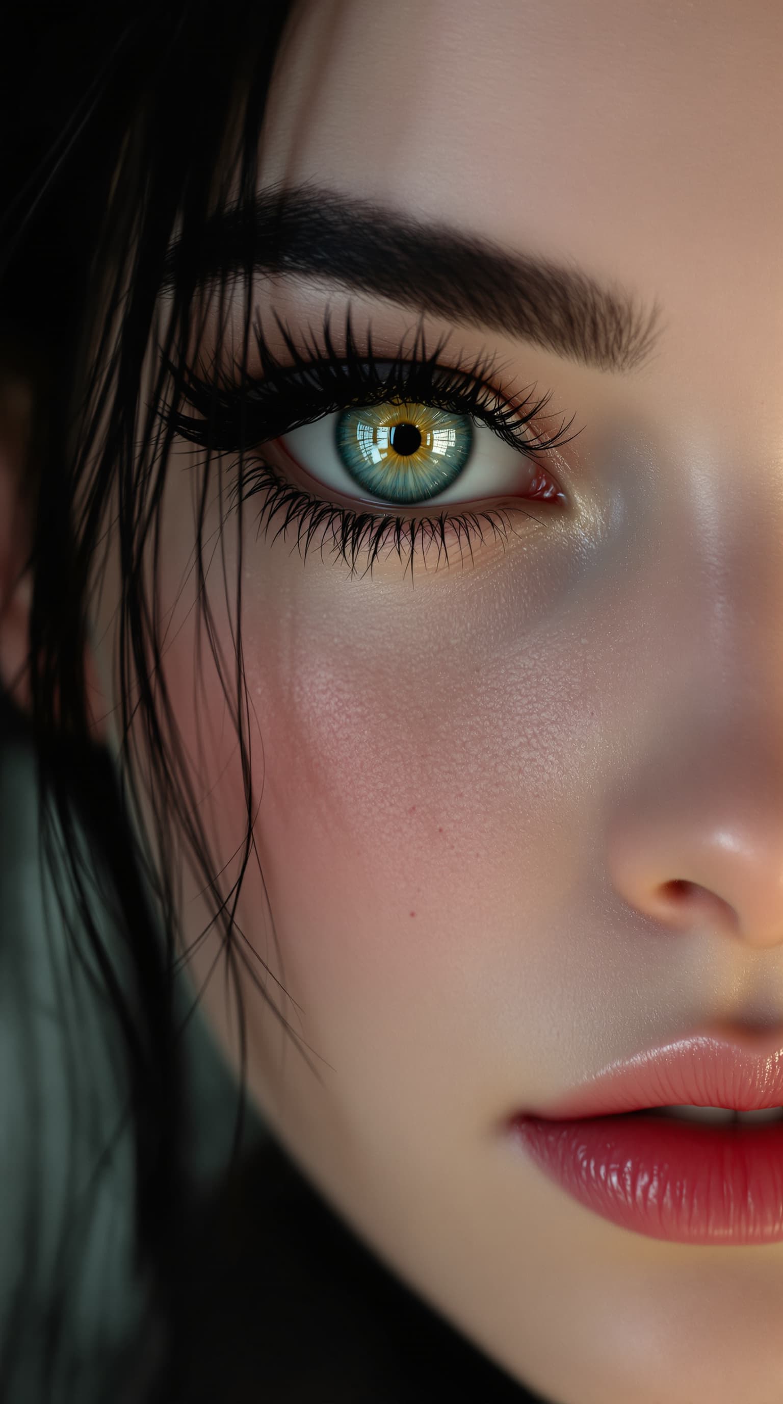 AI generated: A professional hyper-realistic portrayal of Jenna Ortega as Wednesday Addams, embodying the ethereal...