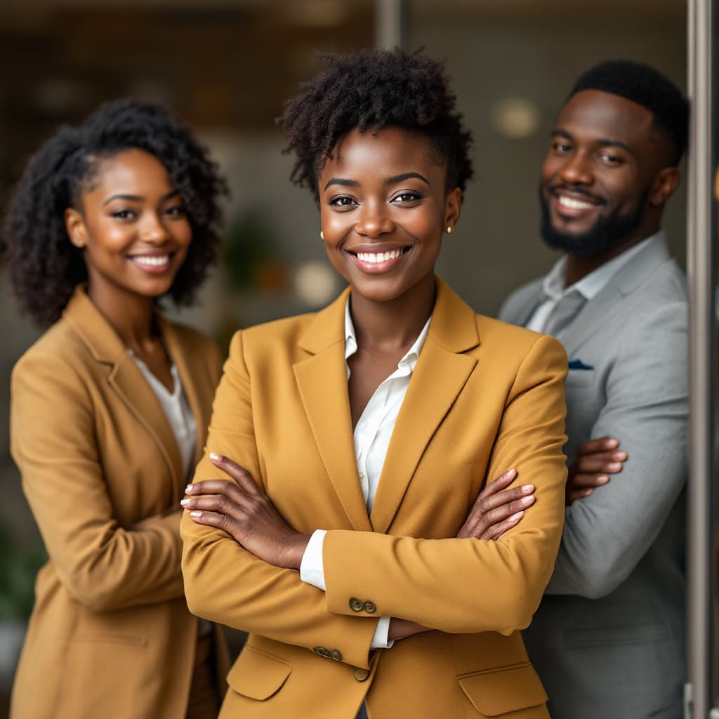 AI generated: african american tax preparation business team 