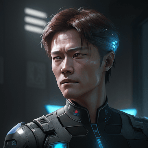 AI generated: highly detailed portrait of lee byung - hun as an android, in detroit : become human, stephen bliss,...