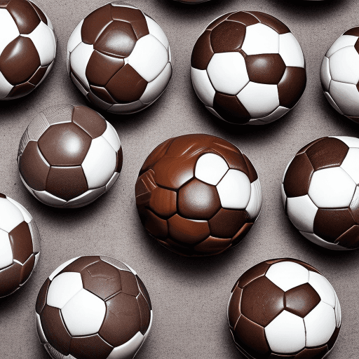 AI generated: 
create a logo with a soccer ball made of chocolate
